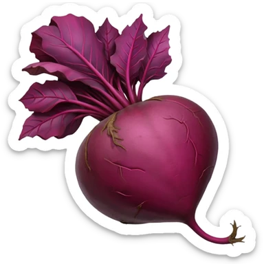 whole purple beet, no bowl sticker