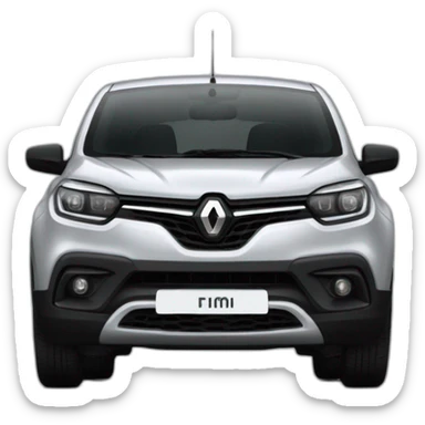 Renault ki gris Plata con techo negro sticker