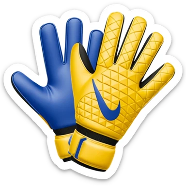 Des gants de gardien de but de foot nike jaune le plus réaliste possible  sticker