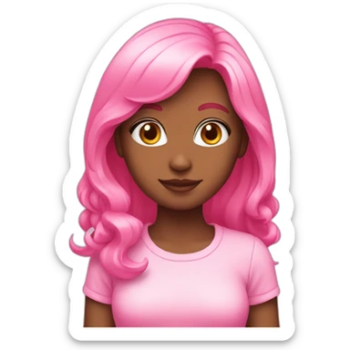 Pink girl sticker