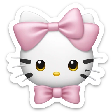 hello kitty with light pink bow sticker
