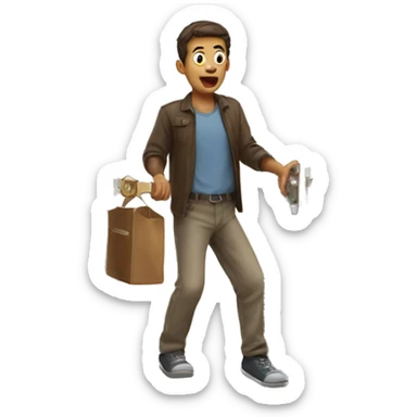 knocking door sticker