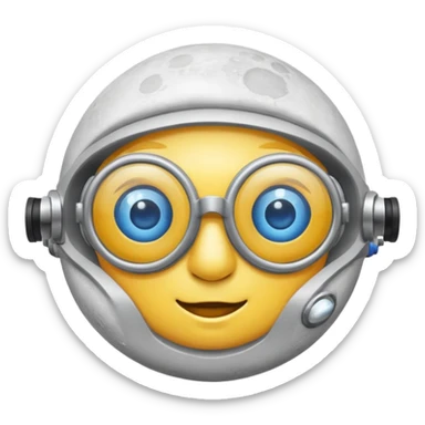 moon with lab goggles after potion blast sticker