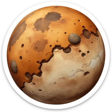 Planet Mercury brown sticker