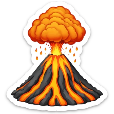 volcano sticker
