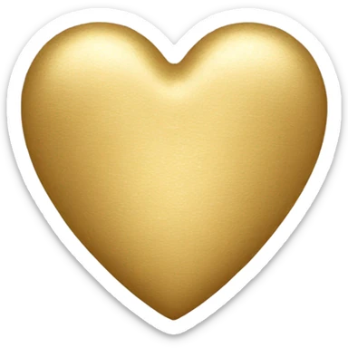 Gold heart sticker
