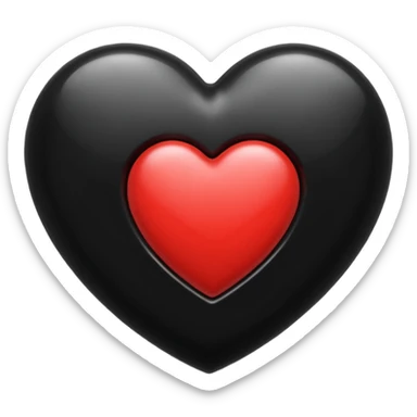 Siyah kırık kalp sticker