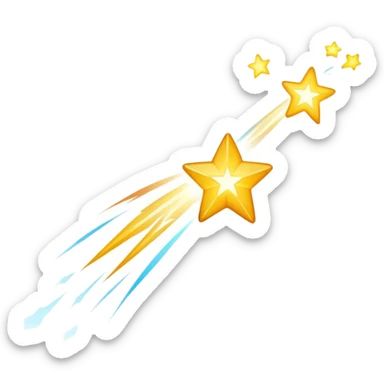 Shooting star scene  sticker