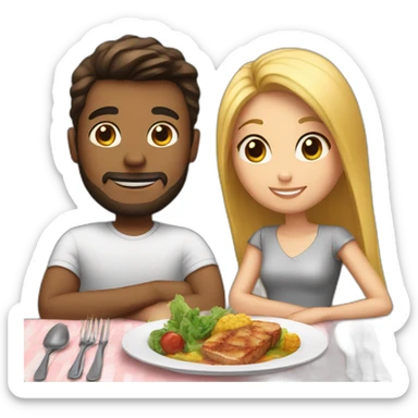 Dinner with male friend and girl bestie  sticker