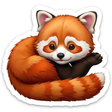 Red panda good night sticker