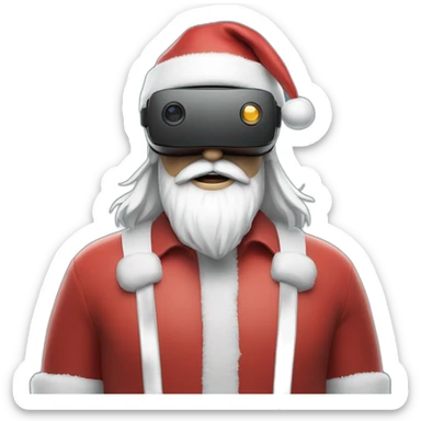 Santa in vr headset full body sticker