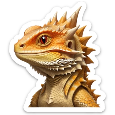 cinematic-noble-bearded-dragon-portrait-emoji,-poised-and-regal,-with-a-robust,-angular-build-and-a-textured,-scaled-hide-in-earthy-olive-and-sandy-tones,-a-prominent-spiky-'beard'-beneath-its-chin-and-a-keen,-alert-gaze,-simplified sticker