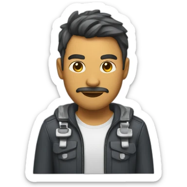 persona que trabaja como mecanico sticker