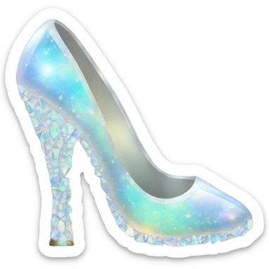 opal Crystal high heel shoe sticker