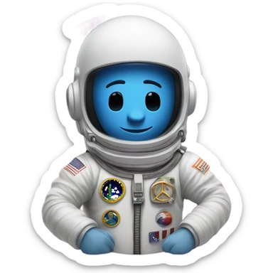 Peace sign with a peace sign astronaut  sticker