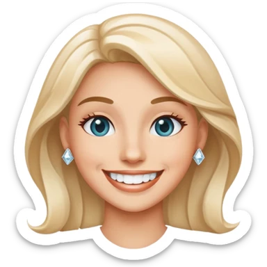 Smile with diamond grill sticker