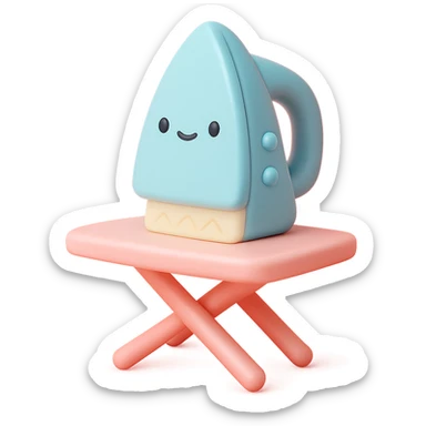 iron and ironing board sticker