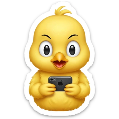 Tweety bird texting  sticker