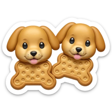 Dog earrings biscuits  sticker