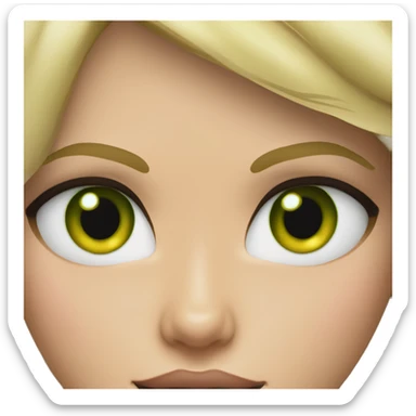 ultra realistic charlize theron green eyes wearing shirt sticker