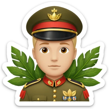 Jungle Guard – leaf shield,Royal Soldiers. sticker