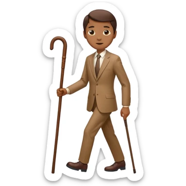 Give me a brown suit with stick  sticker