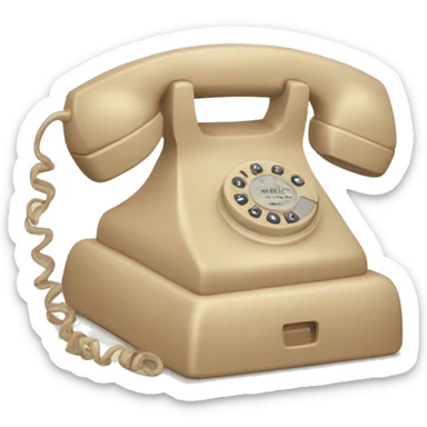 Old beige phone sticker