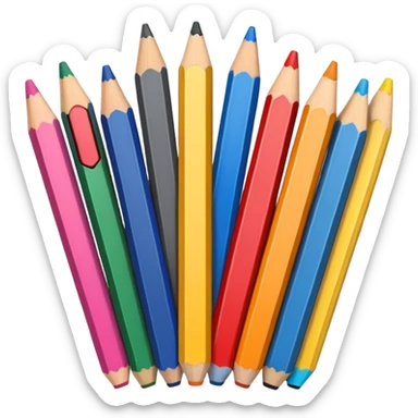pencils colorful sticker