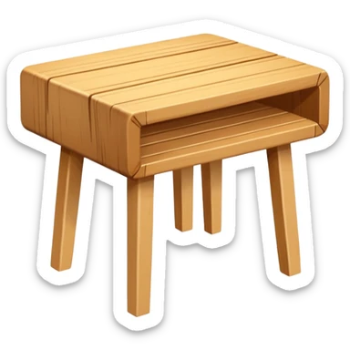mesa de madera, alta, color madera natural, pequeña, con espacio para solo colocar dos sillas altas sticker
