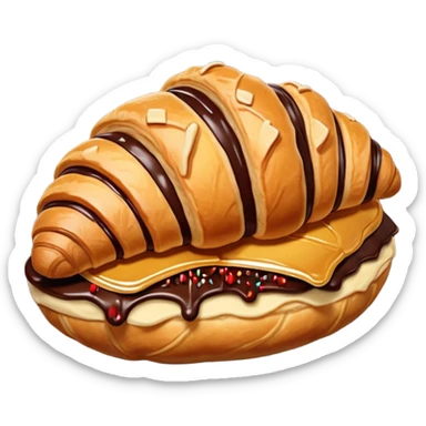 croissant chocolate sticker
