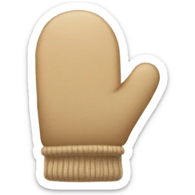 Beige mittens sticker