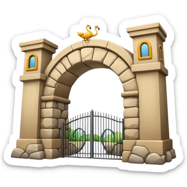 entrada de un zoo sticker