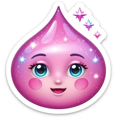 pink sparkles emoji sticker