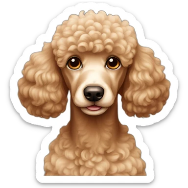 2 poodles, red and beige sticker