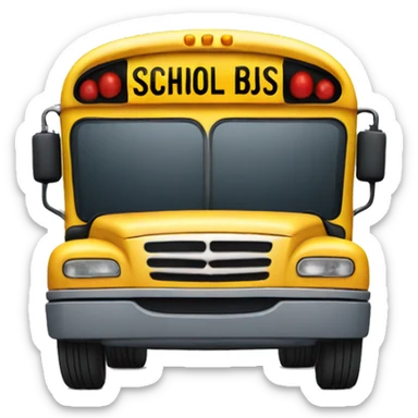 front view of school bus sticker