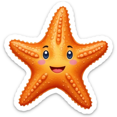 Blushed cheeks starfish sticker
