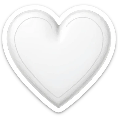 hand drawn white heart doodle, single line sketch, soft chalk texture, minimal aesthetic, slightly imperfect lines, cute romantic style, isolated on transparent background
 sticker