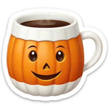 Pumpkin spice coffee Mug sticker