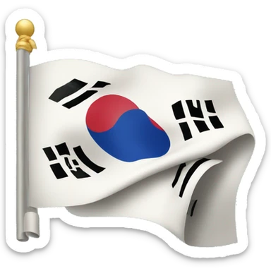 Korean flag with money sticker