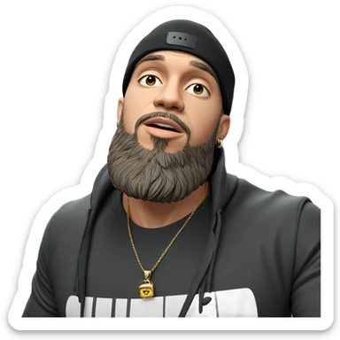 stylish male portrait with accessories sticker