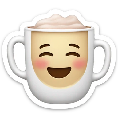 Content Smiling Face – A soft, closed-eyes smile with rosy cheeks, like someone who’s sipping hot cocoa on a chilly day. sticker