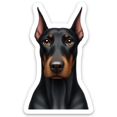 black doberman dog sticker