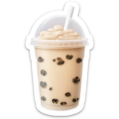 Beige bubble tea aesthetic  sticker
