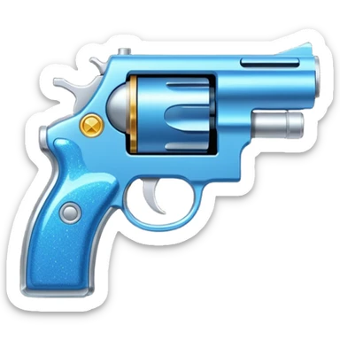 glitter blue cian gun sticker