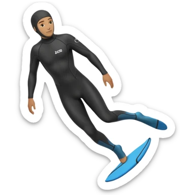 Freediver going down sticker