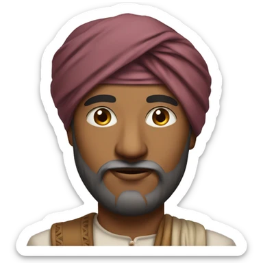 indian man with turban sticker
