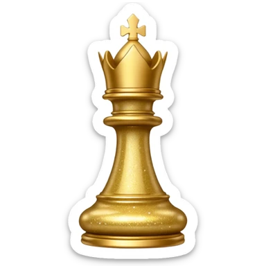 glitter chess piece bishop sticker