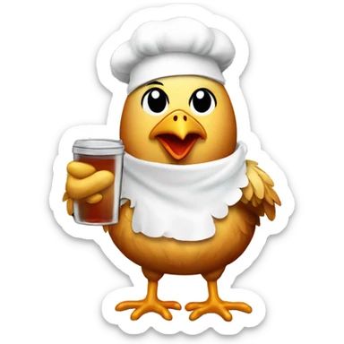 Sick chicken with hot tee sticker