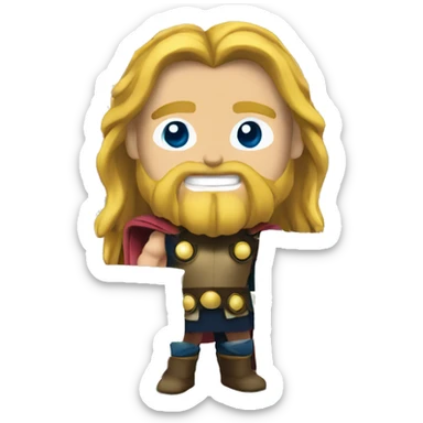 thor in a warehouse with boxes sticker