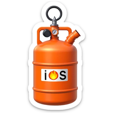 Gas station or gas orange container  sticker